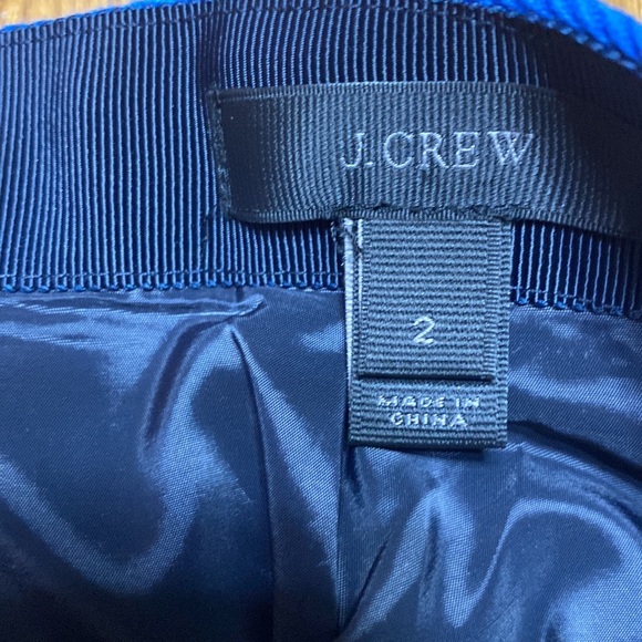 J. Crew blue white and black striped lined pencil skirt size 2 - Picture 3 of 5